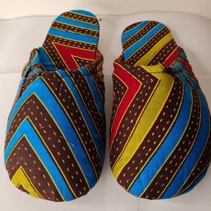 Unisex Ankara Print Bedroom Slippers